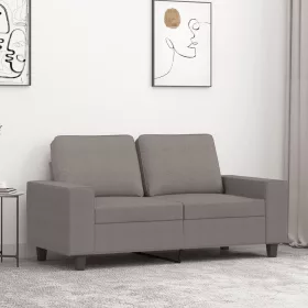 Kétszemélyes fekete szövetkanapé 120 cm
