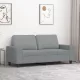Kétszemélyes világosszürke szövetkanapé 140 cm