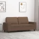 Kétszemélyes barna szövetkanapé 140 cm