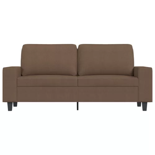 Kétszemélyes barna szövetkanapé 140 cm