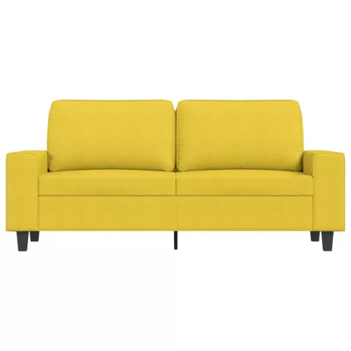 2 személyes világossárga szövet kanapé 140 cm