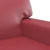 2 személyes bordó műbőr kanapé 120 cm