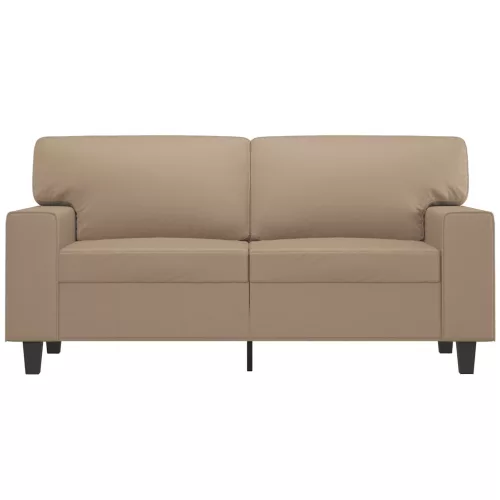 2 személyes cappuccino színű műbőr kanapé 120 cm