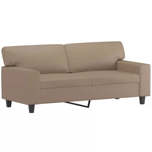 2 személyes cappuccino színű műbőr kanapé 140 cm