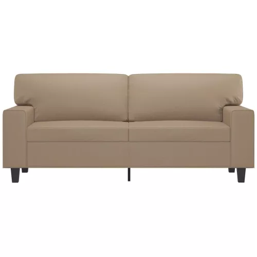 2 személyes cappuccino színű műbőr kanapé 140 cm