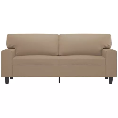 2 személyes cappuccino színű műbőr kanapé 140 cm
