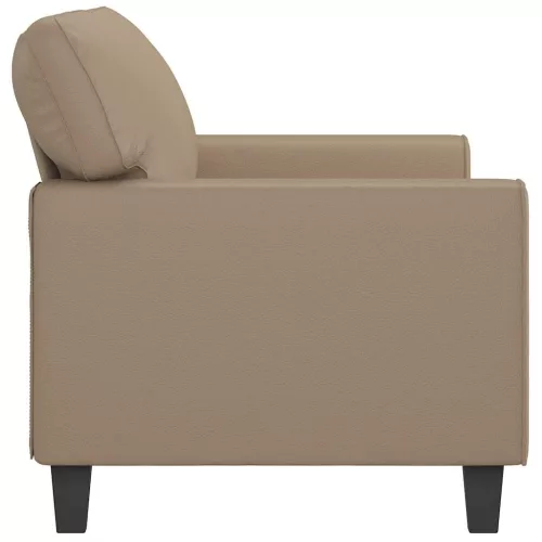 2 személyes cappuccino színű műbőr kanapé 140 cm