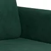 Kétszemélyes sötétzöld bársony kanapé 120 cm