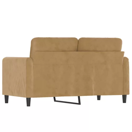 Kétszemélyes barna bársony kanapé 120 cm