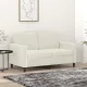 Kétszemélyes krémszínű bársony kanapé 120 cm