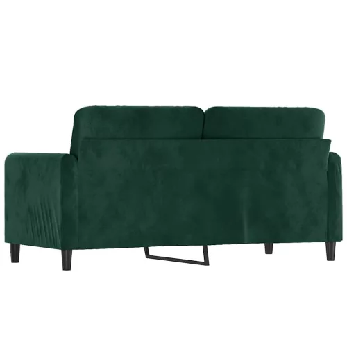 Kétszemélyes sötétzöld bársony kanapé 140 cm