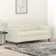Kétszemélyes krémszínű bársony kanapé 140 cm