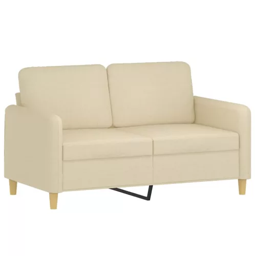 Kétszemélyes krémszínű szövetkanapé 120 cm
