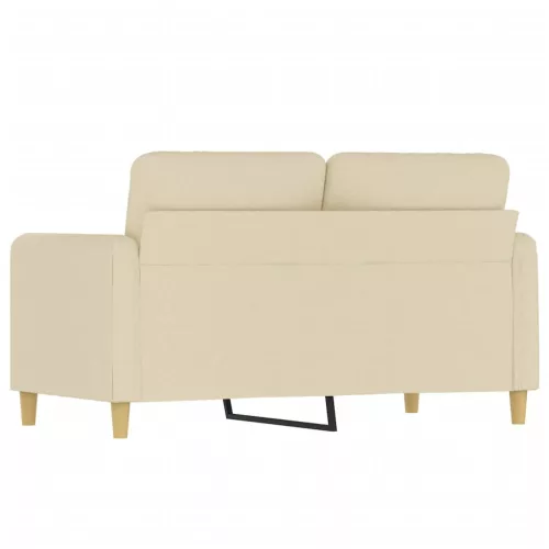 Kétszemélyes krémszínű szövetkanapé 120 cm