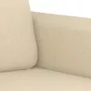 Kétszemélyes krémszínű szövetkanapé 120 cm