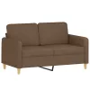 Kétszemélyes barna szövetkanapé 120 cm