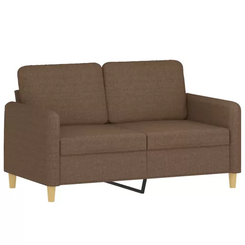 Kétszemélyes barna szövetkanapé 120 cm
