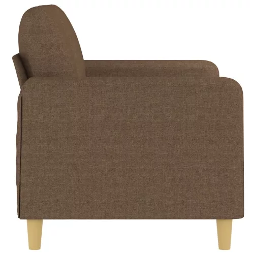 Kétszemélyes barna szövetkanapé 120 cm