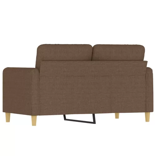 Kétszemélyes barna szövetkanapé 120 cm