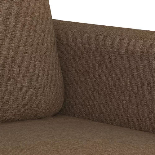 Kétszemélyes barna szövetkanapé 120 cm
