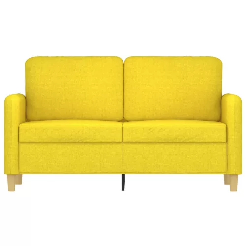 2 személyes világossárga szövet kanapé 120 cm