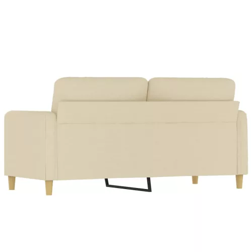 Kétszemélyes krémszínű szövetkanapé 140 cm