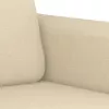 Kétszemélyes krémszínű szövetkanapé 140 cm