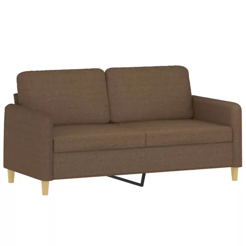 Kétszemélyes barna szövetkanapé 140 cm