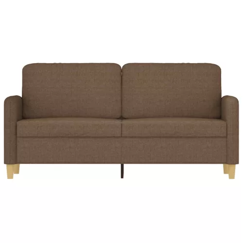 Kétszemélyes barna szövetkanapé 140 cm