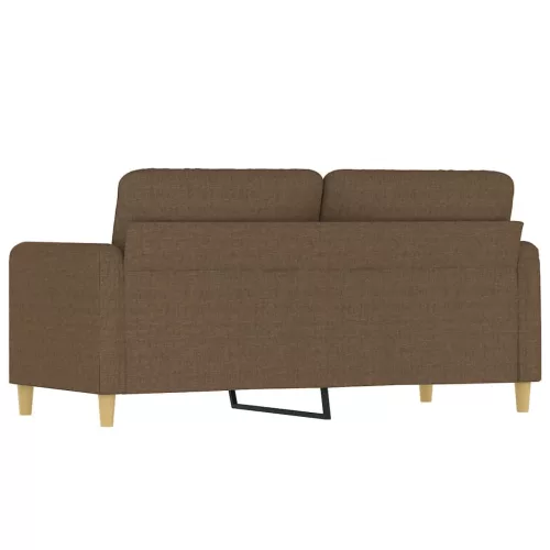 Kétszemélyes barna szövetkanapé 140 cm