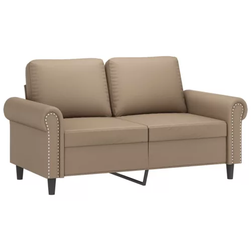 2 személyes cappuccino színű műbőr kanapé 120 cm
