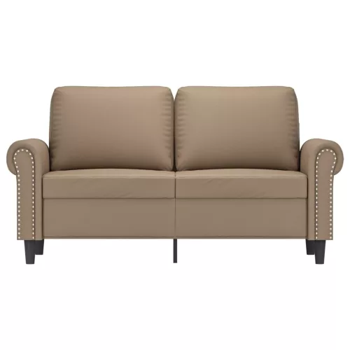 2 személyes cappuccino színű műbőr kanapé 120 cm