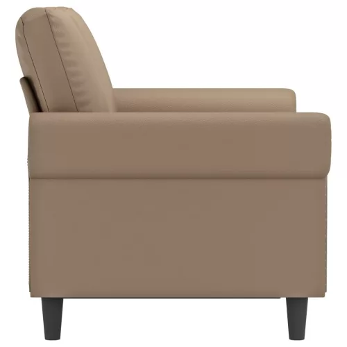 2 személyes cappuccino színű műbőr kanapé 120 cm