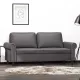 2 személyes szürke műbőr kanapé 140 cm