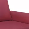 2 személyes bordó színű műbőr kanapé 140 cm