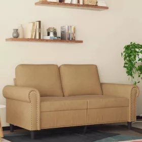 Kétszemélyes barna bársony kanapé 120 cm