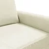 Kétszemélyes krémszínű bársony kanapé 120 cm