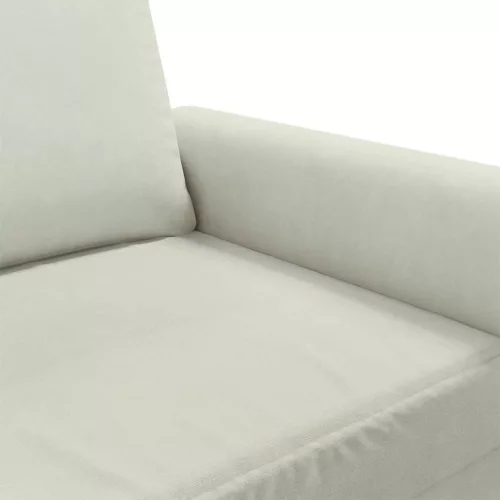 3 személyes krémszínű bársony kanapé 180 cm