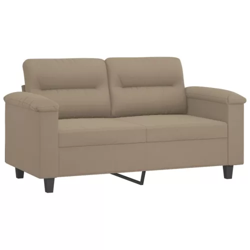 Kétszemélyes tópszínű mikroszálas szövetkanapé 120 cm