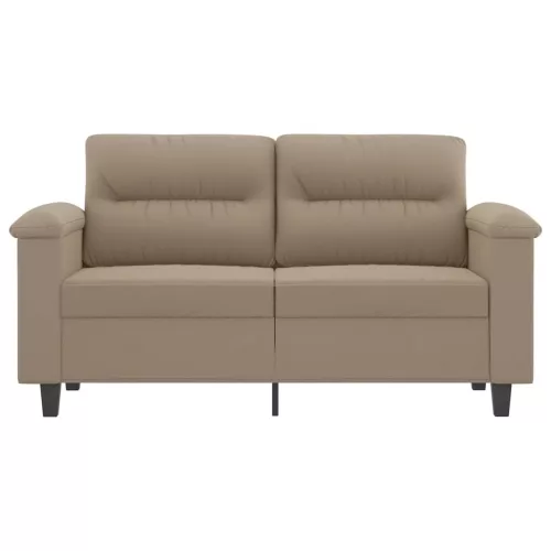 Kétszemélyes tópszínű mikroszálas szövetkanapé 120 cm