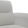Kétszemélyes világosszürke mikroszálas szövetkanapé 120 cm