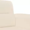 Kétszemélyes bézs mikroszálas szövetkanapé 120 cm