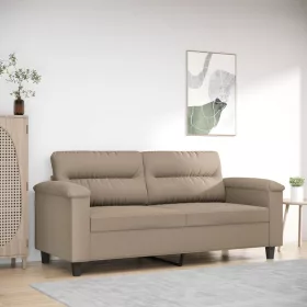   Kétszemélyes tópszínű mikroszálas szövetkanapé 140 cm