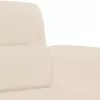 Kétszemélyes bézs mikroszálas szövetkanapé 140 cm