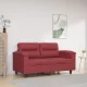2 személyes bordó műbőr kanapé 120 cm