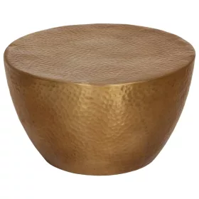   Sárgaréz kalapált alumínium dohányzóasztal Ø 50 x 30 cm