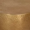 Sárgaréz kalapált alumínium dohányzóasztal Ø 50 x 30 cm