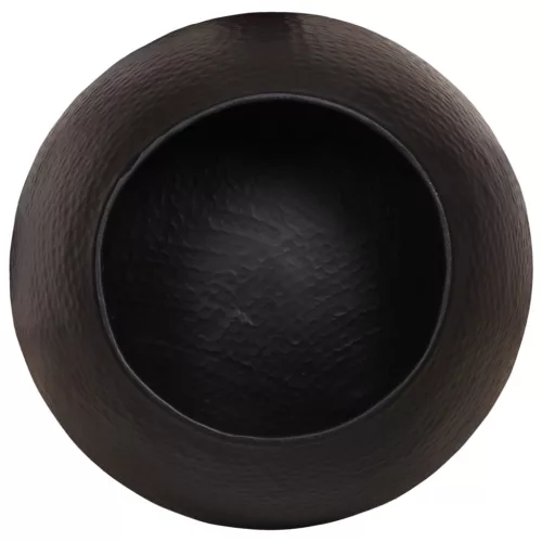 Fekete kalapált alumínium dohányzóasztal Ø 50 x 30 cm