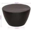 Fekete kalapált alumínium dohányzóasztal Ø 50 x 30 cm