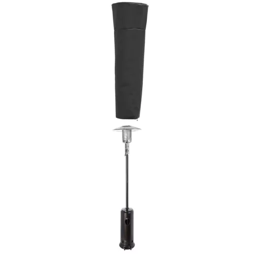 Fekete 420D oxford szövet piramis alakú fűtőhuzat 86x47x241 cm